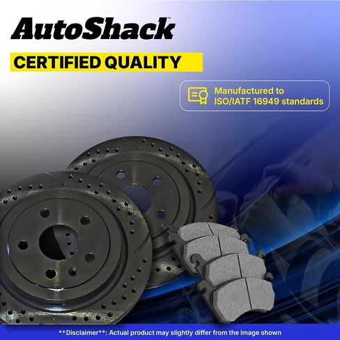 استبدال مجموعة الفرامل الخلفية Autoshack لعام 2019-2023 VW Jetta 2022-2023 TAOS 1.4L 1.5L FWD دوارات فرامل القرص المغلفة مع منصات الفرامل السيرامي in Kuwait