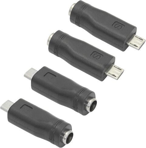 DC 5.5mm x 2.1mm to Mini USB Adapter, 5V DC 5521 Female to Mini USB Male Plug Convert Connector Power (4Pcs) in Kuwait