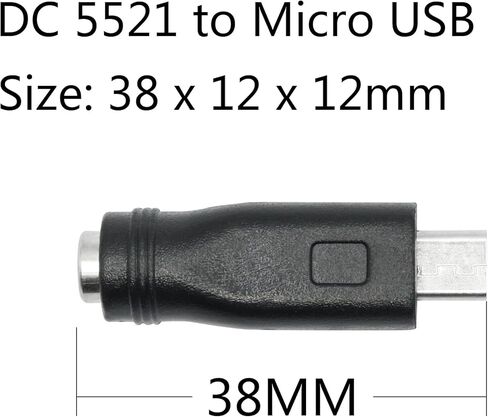 DC 5.5mm x 2.1mm to Mini USB Adapter, 5V DC 5521 Female to Mini USB Male Plug Convert Connector Power (4Pcs) in Kuwait