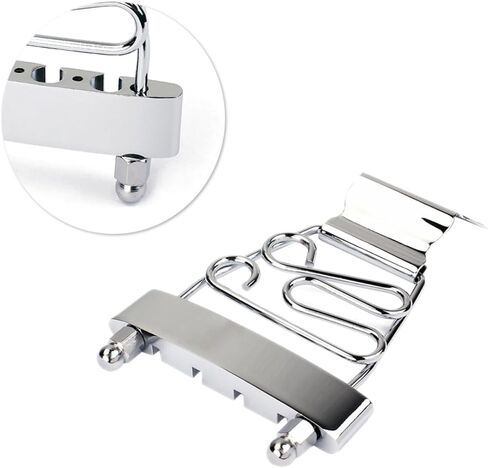 GA421 4-String Bass Guitar Bridge Tailpiece Adjustable Chrome Bridge for Electric Bass Guitar High-Performance Musical Instrument Accessory in Saudi Arabia