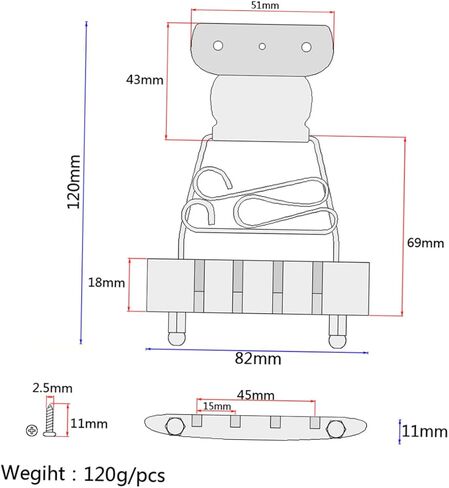 GA421 4-String Bass Guitar Bridge Tailpiece Adjustable Chrome Bridge for Electric Bass Guitar High-Performance Musical Instrument Accessory in Saudi Arabia