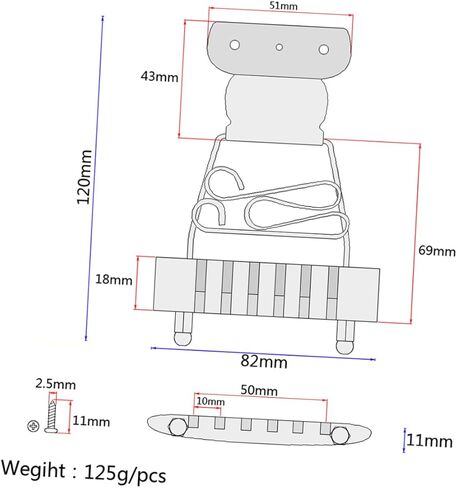 Sosoport Plated String Tailpiece for Jazz Archtop Bass Guitar Durable Replacement with Finish for Enhanced Aesthetics and Functionality in Saudi Arabia