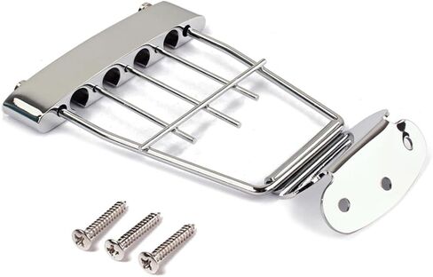 جسر خلفي للجيتار قابل للتعديل بأربعة أوتار من Vaguelly مع مسامير لتباعد جيتار Archtop Bass، قوي وسهل التركيب لعشاق DIY in Saudi Arabia