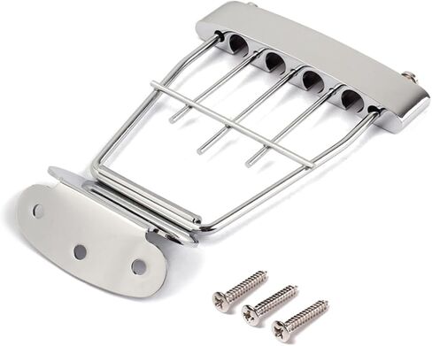 جسر خلفي للجيتار قابل للتعديل بأربعة أوتار من Vaguelly مع مسامير لتباعد جيتار Archtop Bass، قوي وسهل التركيب لعشاق DIY in Saudi Arabia