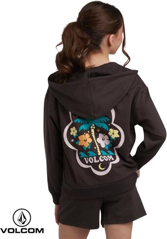 Volcom Girl's Sweatsuit Set - Long Sleeve Full Zip Up Hoodie Sweatshirt and Sweat Shorts Set for Girls (Sizes: 4-12) in Saudi Arabia