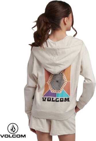 Volcom Girl's Sweatsuit Set - Long Sleeve Full Zip Up Hoodie Sweatshirt and Sweat Shorts Set for Girls (Sizes: 4-12) in Saudi Arabia