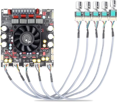 ZK-AS21P Bluetooth Amplifier Board – 300W+300W+600W Output, 18-50V DC Wide Voltage Input, Vehicle Amplifier (ZK-AS21P) in Kuwait