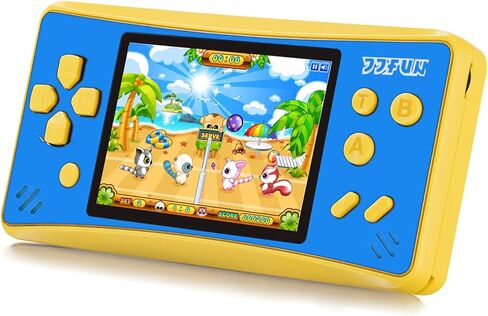 JJFUN Portable Game Console for Kids – 3.2" Screen, 168 Built-in Classic Games, Plug & Play on TV, Rechargeable, Ideal Gift for Boys & Girls, Great for Travel, Holidays & Birthdays in Kuwait