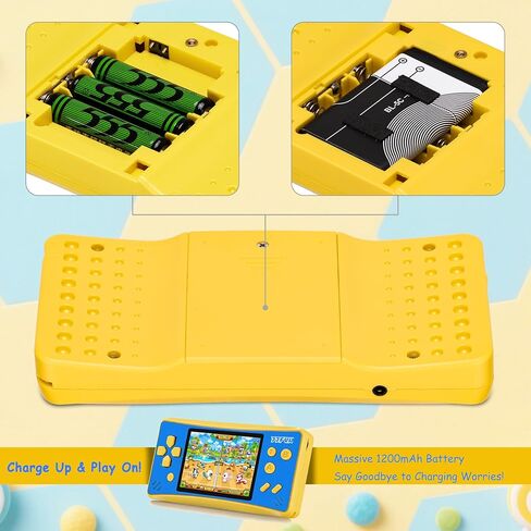 JJFUN Portable Game Console for Kids – 3.2" Screen, 168 Built-in Classic Games, Plug & Play on TV, Rechargeable, Ideal Gift for Boys & Girls, Great for Travel, Holidays & Birthdays in Kuwait