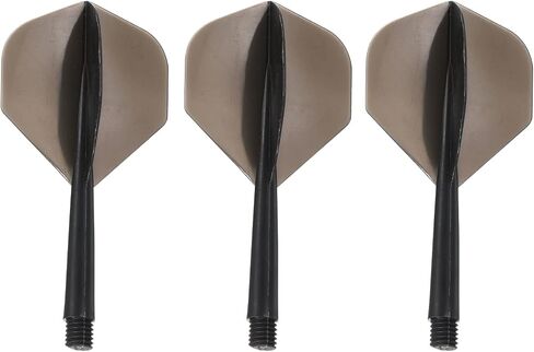 Integrated Dart Shaft & Flights, 3 Pack Durable Plastic Dart Flight Set, Black in Saudi Arabia