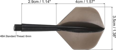 Integrated Dart Shaft & Flights, 3 Pack Durable Plastic Dart Flight Set, Black in Saudi Arabia