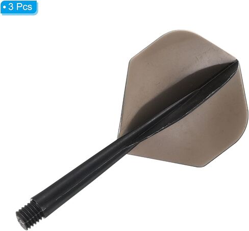 Integrated Dart Shaft & Flights, 3 Pack Durable Plastic Dart Flight Set, Black in Saudi Arabia