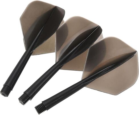 Integrated Dart Shaft & Flights, 3 Pack Durable Plastic Dart Flight Set, Black in Saudi Arabia