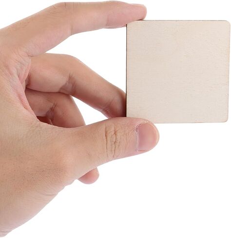 200Pcs 4x4 Inch Wood Squares for Crafts, 3mm (1/8inch) Unfinished Wooden Square Cutouts Blank Wood Pieces for DIY Craft, Painting, Staining, Home Decoration in Saudi Arabia
