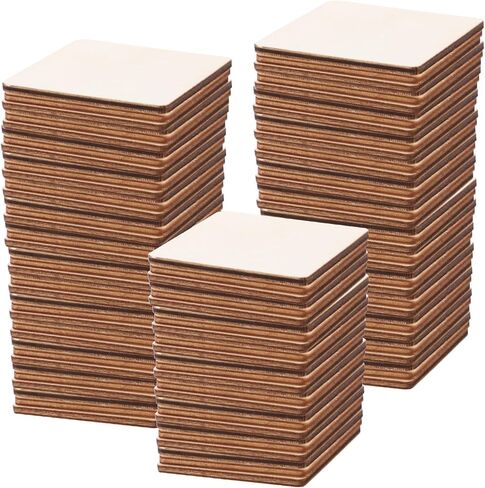 200Pcs 4x4 Inch Wood Squares for Crafts, 3mm (1/8inch) Unfinished Wooden Square Cutouts Blank Wood Pieces for DIY Craft, Painting, Staining, Home Decoration in Saudi Arabia
