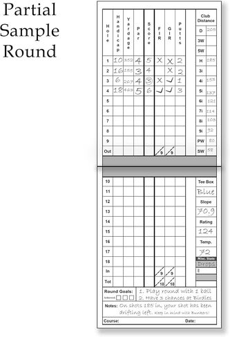 Golf Scorecards & Stat Tracking Booklet (21 Rounds) - Weatherproof Golf Journal - Golf Log (4" x 5.5" When Closed) - Golf Notebook fits in Holder or Pocket in Kuwait
