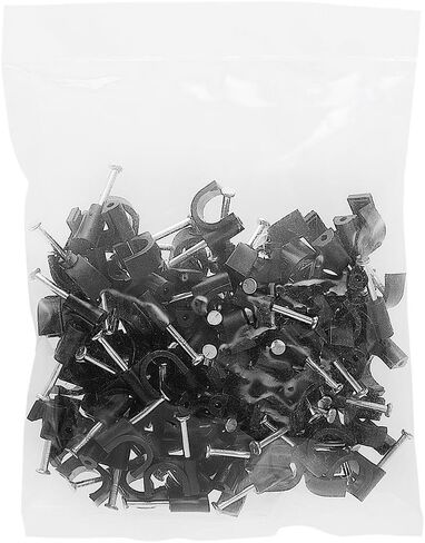 Cmple - Nail in Cable Wire Clips Cord Organizer Cable Straps Nails Tacks Clips 8mm White - 100-Pack in Saudi Arabia