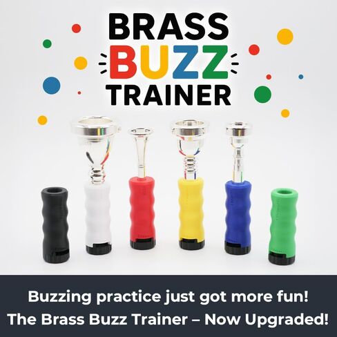 Trombone Mouthpiece Buzzing Practice Tool – Anywhere Practice & Warm-up – Small Shank for Trombone & Euphonium – BRASS BUZZ TRAINER (Blue) in Saudi Arabia