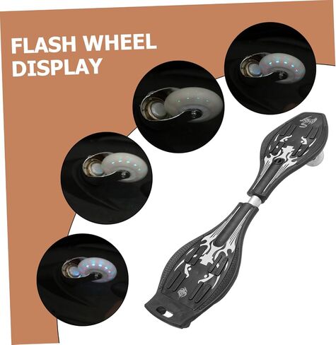 BESPORTBLE Two Wheel Boards Glitter Roller Skateboard Caster Board Wheel Boy Girl Plaything Meaningful in Saudi Arabia