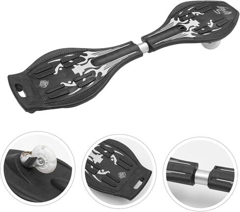Kisangel Wheel Boards Caster Board Slide Skateboard Illuminating Wheels for Boys and Girls Adult Glitter Roller Skateboard in Saudi Arabia