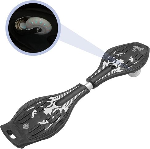 Kisangel Wheel Boards Caster Board Slide Skateboard Illuminating Wheels for Boys and Girls Adult Glitter Roller Skateboard in Saudi Arabia