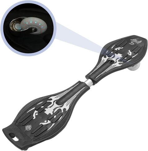 لوح تزلج Sosoport Glitter Wheel Swing سهل الاستخدام ولا يحتاج إلى تركيب للبالغين وللأولاد والبنات، مادة ABS آمنة in Saudi Arabia