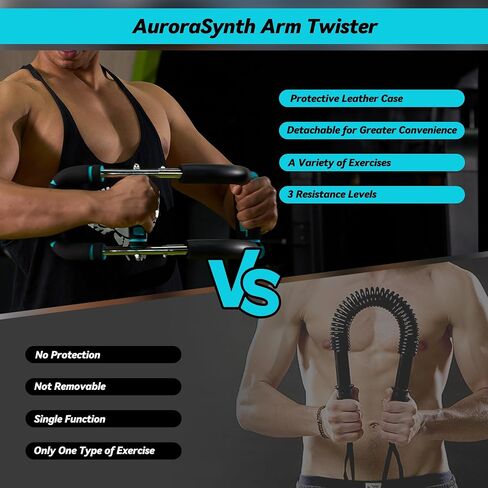 Twister Arm Trainer, Adjustable Chest Workout Equipment with 6 Resistance Levels Springs (30-160 Lbs), Arm Trainer for Men & Women, Detachable Home Gym Fitness Trainer with Anti-Slip Handles in Saudi Arabia