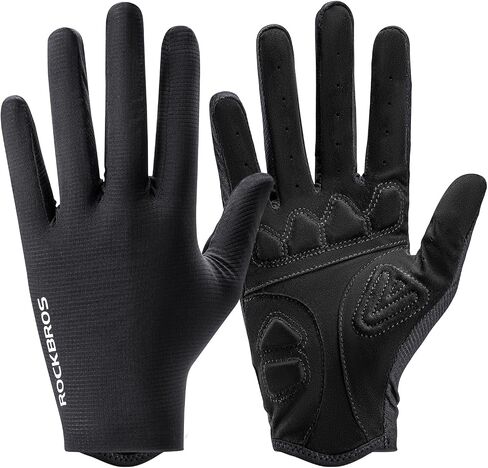 ROCKBROS Cycling Gloves for Men Women Breathable SBR Anti-Slip Bike Gloves Full Finger Touch Screen for Mountain Road Bicycle in Saudi Arabia