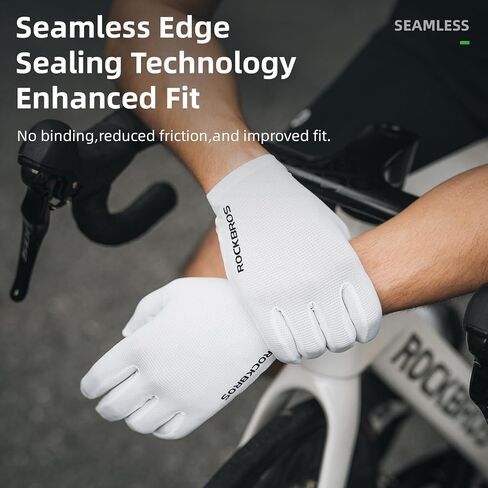 ROCKBROS Cycling Gloves for Men Women Breathable SBR Anti-Slip Bike Gloves Full Finger Touch Screen for Mountain Road Bicycle in Saudi Arabia