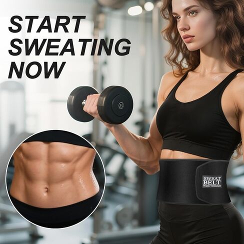 ZPP Waist Trimmer for Women and Men, Sweat Belt Band Belly Stomach Wrap in Saudi Arabia