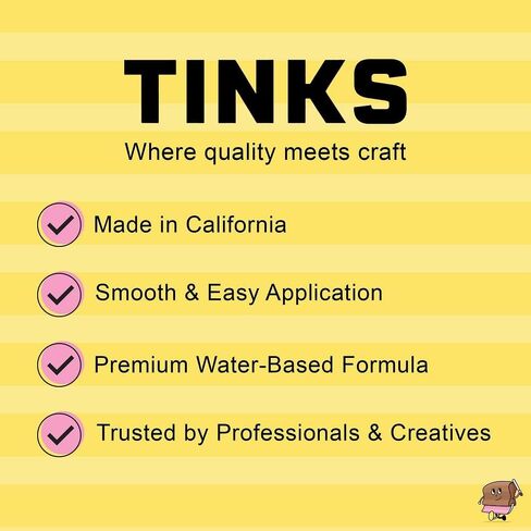 Tink's® Screen Printing Ink Yellow 8oz. - Fabric Paint for Cotton and Polyester and More, Water Based Ink for Silk Screens, Opaque Fabric Paint - Paintmaking Supplies for T-Shirt, Screen Print Direct® in Saudi Arabia