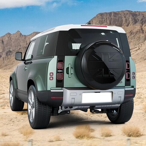 غطاء إطار احتياطي متوافق مع Land Rover Defender 90 110 130 2/4 Door 2025 2024 2023 2022 2021 2020 ، Polyester Wheel Wheel Protectory Expension in Kuwait