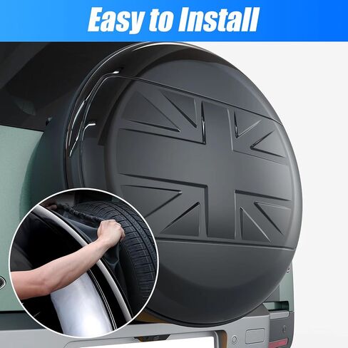 غطاء إطار احتياطي متوافق مع Land Rover Defender 90 110 130 2/4 Door 2025 2024 2023 2022 2021 2020 ، Polyester Wheel Wheel Protectory Expension in Kuwait