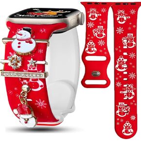 Halloween Fall Engraved Band with Charms Compatible with Apple Watch 38mm 40mm 41mm 42mm 44mm 45mm 46mm 49mm Women,Jullstar Snowfalke Christmas Maple Pumpkin Autumn Skull Holiday Strap for iphone Watch Series 10 9 8 7 SE 6 5 4 3 2 1 in Kuwait