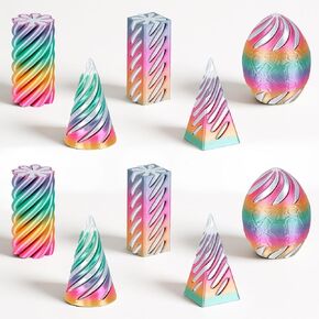 5 Pack Impossible Cone, Spiral Cone Passthrough Sculpture 3D Printed Fidget Toys, 3D Printed Pyramid Fidget Toys for Kids Adults - Stress Relief Desk Toy, Impossible Spiral Decoration for Desk in Saudi Arabia
