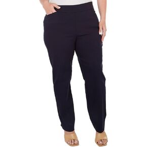 Coral Bay Plus Favorite Fit Slimming Solid Pocket Pants in Saudi Arabia