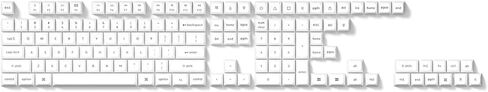 Keychron KSA Profile Double-Shot PBT Keycap Set, 137 Keys White on Black, Compatible with MX Mechanical Switches, Non-Shine-Through, Fits ANSI Layouts (100%, TKL, 96%, 75%, 65%, 60%) in Saudi Arabia