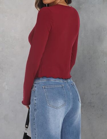 Aimcoo Women's Y2K Tie tops Tops Bell Sleeve Sexy Crop Top Stirts Long Squart in Kuwait
