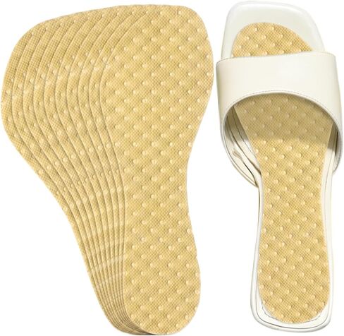 20 Pairs Disposable Shoe Liners for Women Sweaty Feet Breathable Self-Adhesive Sockless Shoe Insert Insoles for Sandals High Heel Non-Slip Barefoot Insert for Flats Open Toe Shoes in Saudi Arabia