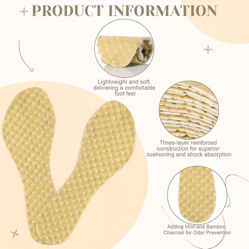 20 Pairs Disposable Shoe Liners for Women Sweaty Feet Breathable Self-Adhesive Sockless Shoe Insert Insoles for Sandals High Heel Non-Slip Barefoot Insert for Flats Open Toe Shoes in Saudi Arabia