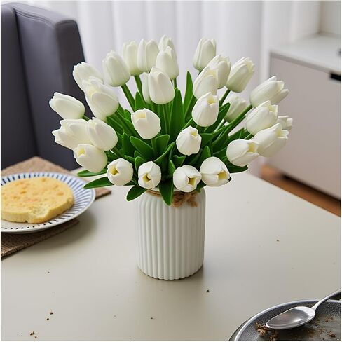 10pcs مفتوحة جزئيا الزنبق الاصطناعي 15.5 "PU الزهور الاصطناعية للهدايا العائلة هدايا DIY ترتيب الزهور الزهور في المنزل المطبخ مكتب حفلات الزفاف in Kuwait