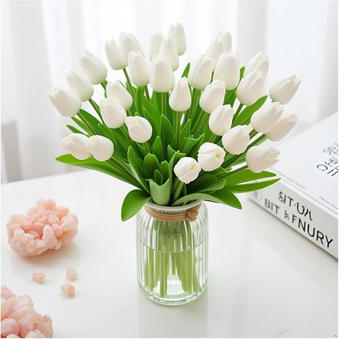 10pcs مفتوحة جزئيا الزنبق الاصطناعي 15.5 "PU الزهور الاصطناعية للهدايا العائلة هدايا DIY ترتيب الزهور الزهور في المنزل المطبخ مكتب حفلات الزفاف in Kuwait