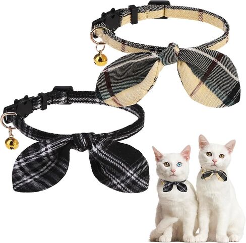 Kooltail Fall Cat Cat Breakaway مع Bowtie and Bells ، و 2 حزمة عيد الشكر أرنب الأذن الأذن اللطيف ، وتصميم منقو in Saudi Arabia
