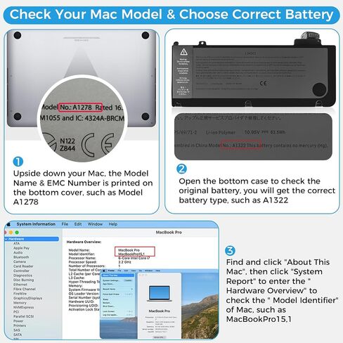 A1953 A1990 استبدال بطارية الكمبيوتر المحمول لـ MacBook Pro 15 بوصة A1990 (منتصف 2018 2019) (EMC 3215 3359) معرف MacBookpro15،1 MacBookpro15،3 7336mah 83.6wh in Kuwait