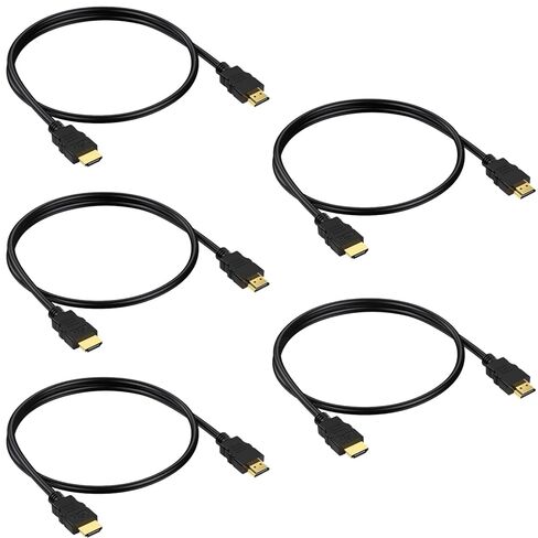 HDMI Cable 1ft 5-pack ، Short HDMI Patch Cord Cord Male 4K@60Hz ، HDMI CL3 محمي مصنّف الحاسوب مع HDCP 2.2 ، HDR ، 3D ، ARC for Flight ، Switch ، KVM ، TV ، PC ، Monitor in Kuwait