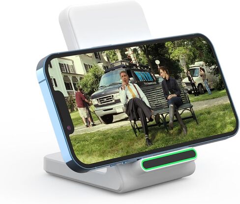 Fast Wireless Charging Stand, 15W Fast Charging Stand with Adapter for Samsung Galaxy S24/S24+/S24 Ultra/S23/S22/S21/S20/S10/Note, for iPhone 16/15/14/13/12/11/XR, for Pixel 9/8/7, and More. in Kuwait