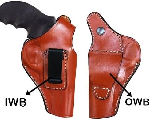 حافظة جلدية لـ Taurus 856 Defender 3 بوصة برميل، OWB، IWB، كسر الإبهام، جلد طبيعي، ShnLeather in Saudi Arabia