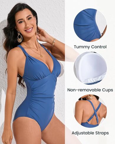 Cromi One Piece Bathing Suit for Women Tummy Control Swimsuits Slimming Swimwear in Kuwait