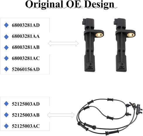 مستشعر سرعة ABS الخلفي ABS من أجل اليمين اليمين لعام 2007-2018 Wrangler 2008-2012 Liberty 2007-2011 Dodge Nitro Driver ABS Sensor 52125003ab ALS1932 695-179 in Saudi Arabia