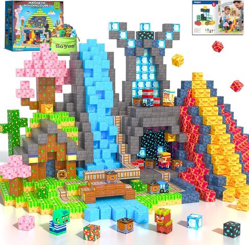 Magnetic Blocks 100PCS Magnetic Building Blocks Cubes Kids Boys Girls Toys for Ages 3-5 5-7 8-10 STEM Sensory Learning Building Magnet Toys 3-12 Year Old Girls Boys Birthday Gift in Saudi Arabia